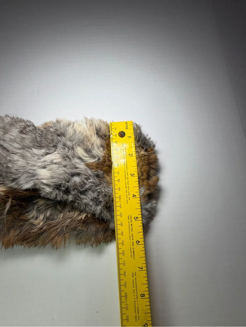 Marcus Adler rabbit Fur Ear Warmer Headband - Gray and Brown
